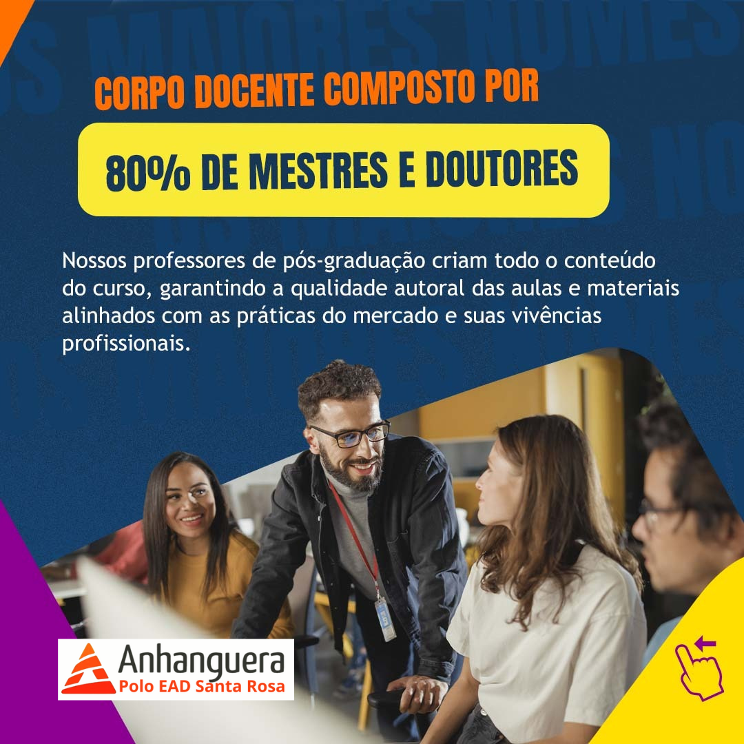 Nova Oferta de Pós graduação Anhanguera EAD